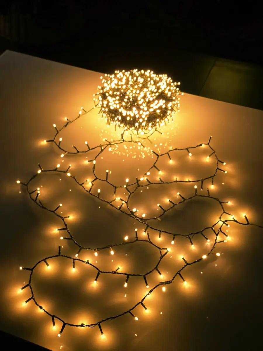 Pisca Festão 1600 LEDs 50 Metros Ambar com Strobo Bivolt Uso Interno e Externo