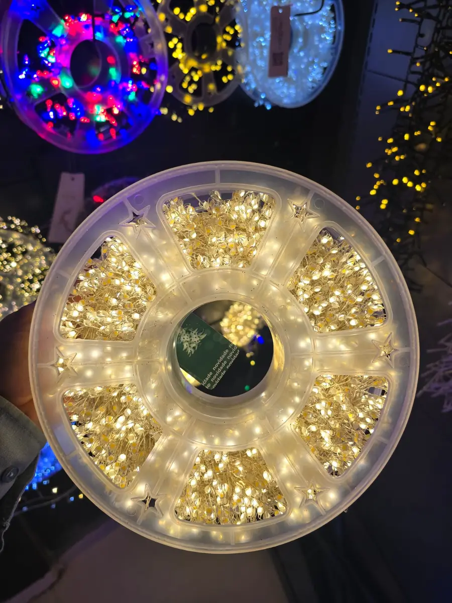 Pisca Fio de Fada 50 Metros 1500 LEDs Warm Fio Transparente 8 Funções Bivolt