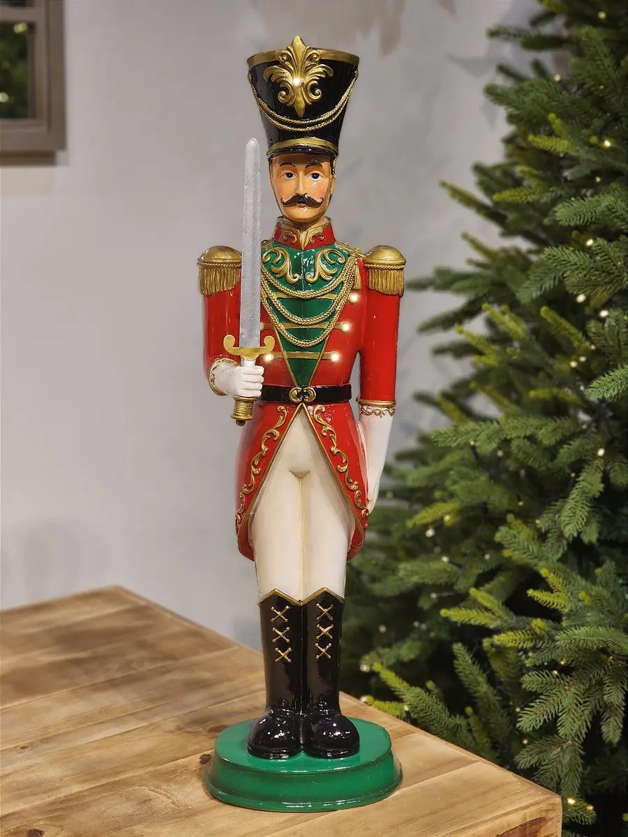 Soldado Quebra Nozes Luxuoso em Resina com LED 68 cm