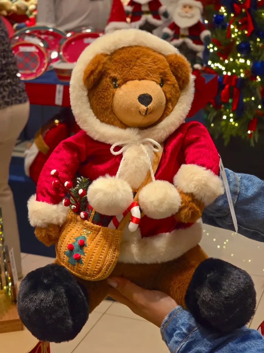 Urso Sentado Vermelho 33 cm